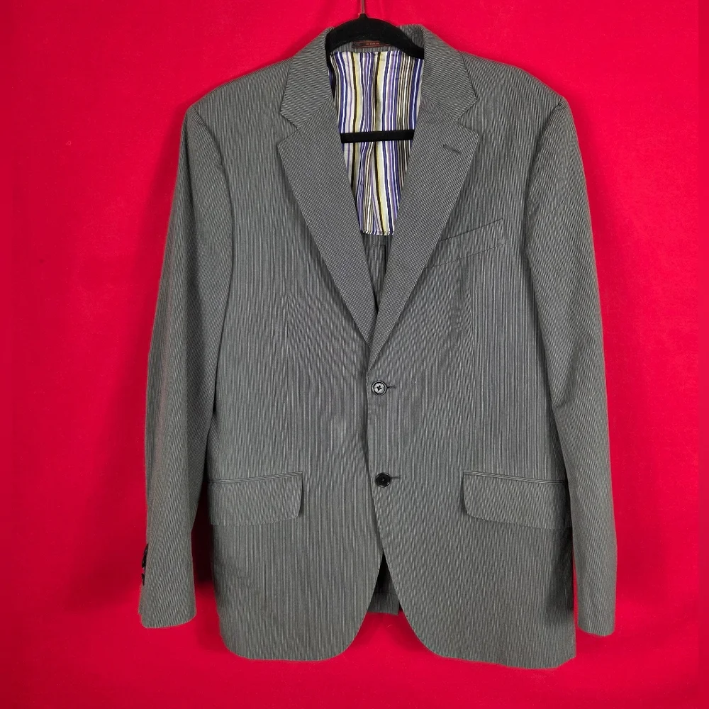 ETRO Blazer Sport Coat Gray Mens Size 42‎